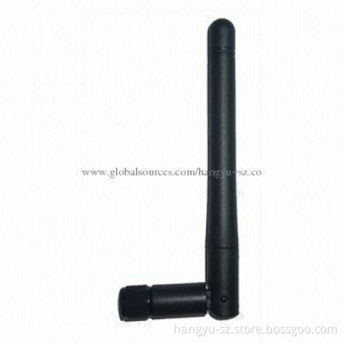 2.4GHz Rubber Antenna with SMA Male Connector and Bandwidth of 83MHz